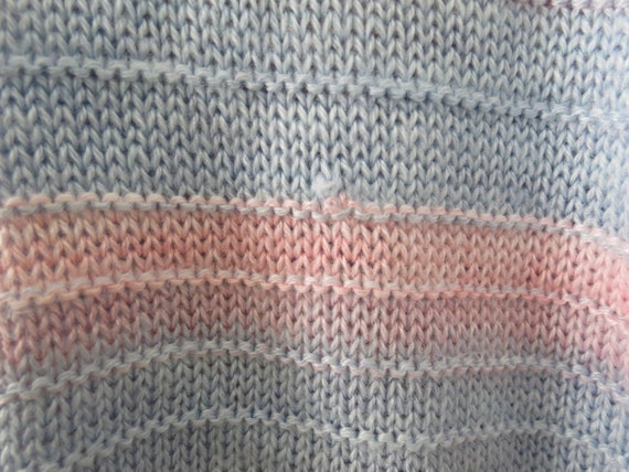 Pastel Knit Sweater Vintage Toddler Pullover Blue… - image 4