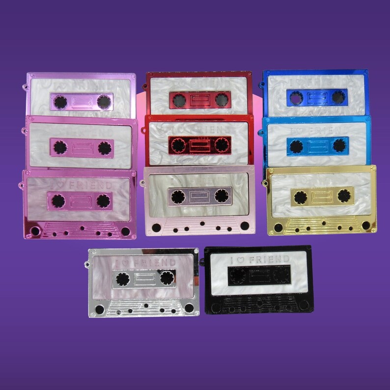 Cassette Tape Hair Clips - 80s Party Accessory Barrettes image 2