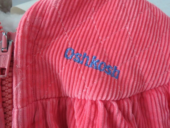 Vintage Oshkosh Jacket - Sherpa Lined - Pink Cord… - image 4