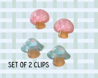 Mushroom Hair Clips - Mini Mushrooms Barrettes