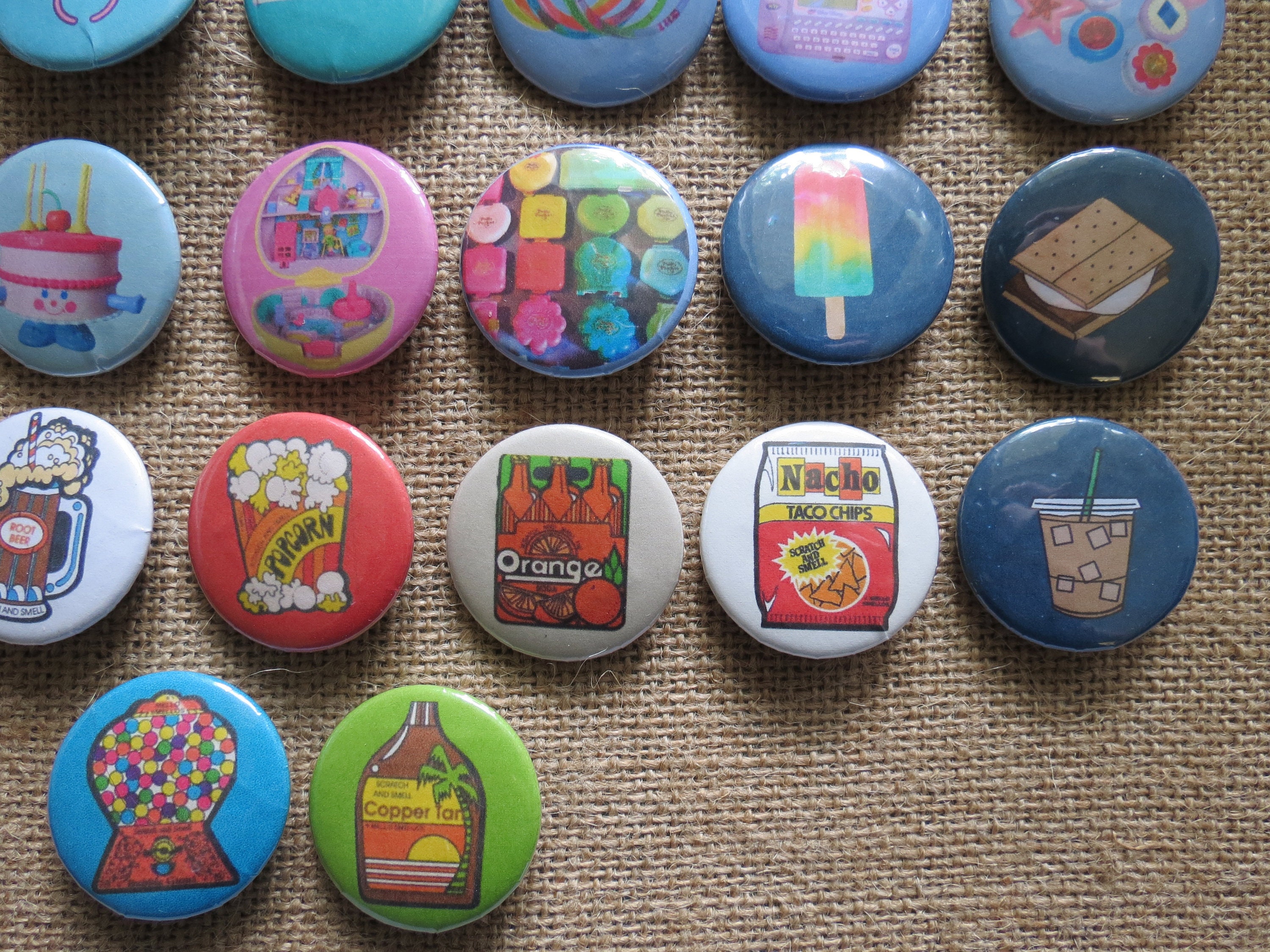 Vintage Pinback Buttons - 80s & 90s Retro Button Pins - Etsy
