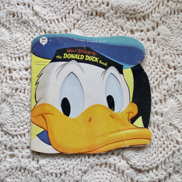 The Donald Duck Book - A Golden Shape Book - 1980 Walt Disney Children's Storybook