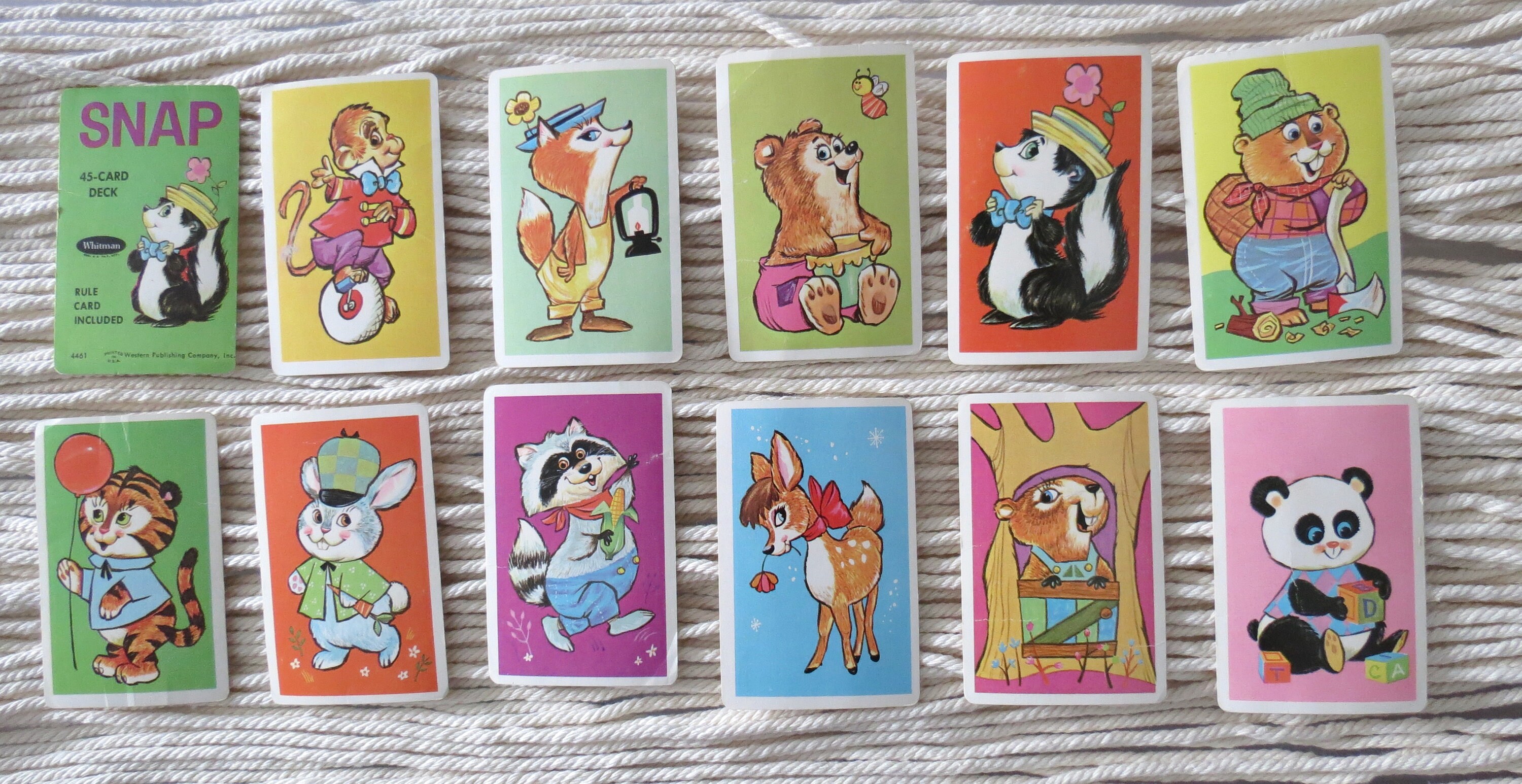 Children playing card game antique art photo