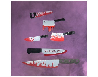 Bloody Knife Hair Clip Horror Spooky Halloween Barrette