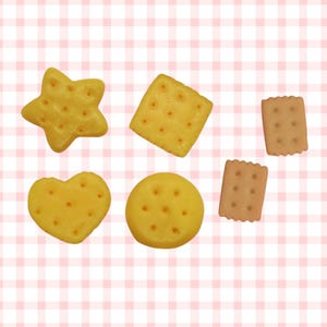 Cracker Hair Clips -  Tiny Cookie Biscuit Barrettes