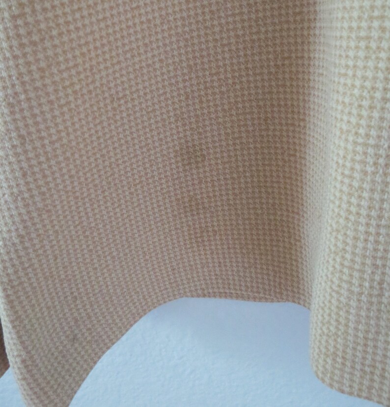 Mod Blouse 60s Beige Polyester Top