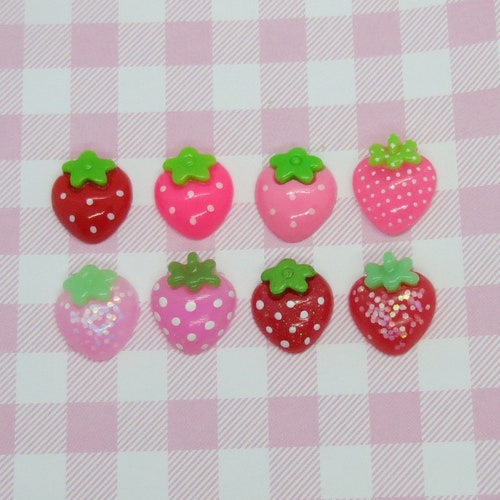 Strawberry Hair Clip Cute Kawaii Food Barrette Yogurt Ice Etsy