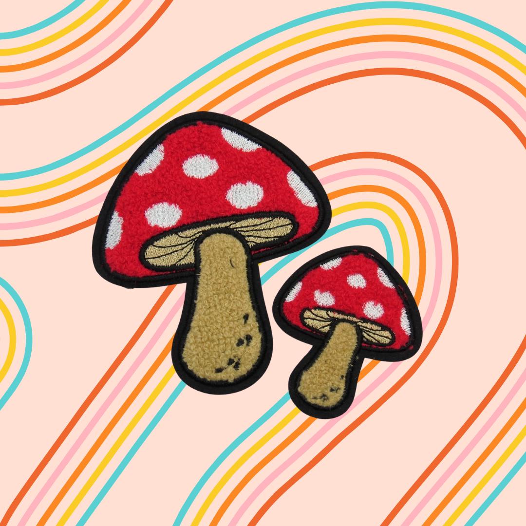Mushroom Patch - Embroidered Retro Sew on for DIY Crafts - Etsy
