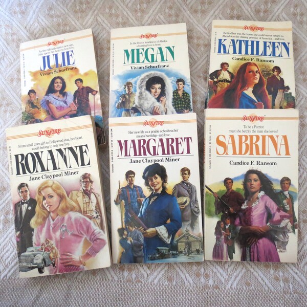Vintage Sunfire Series Books - YA Historical Fiction Paperbacks - 1980s Teen Romance Book