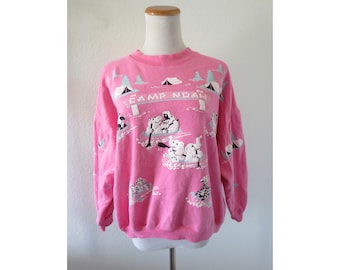 Vintage Christmas Spumoni by Franco Teddy Collared Sweatshirt Size