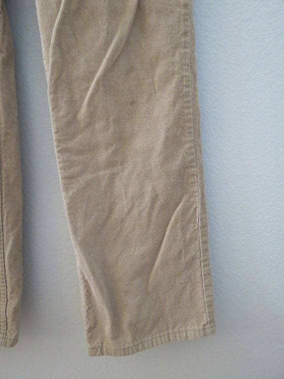 Vintage Levis Corduroy Pants Beige Flare Leg Pant - image 4