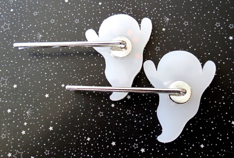Ghost Hair Clips Cute Goth Bobby Pins