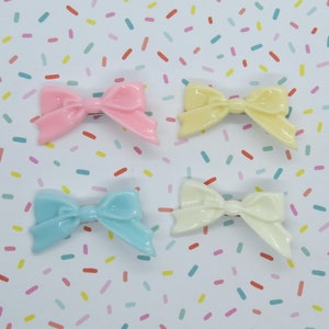 Kawaii bows clipart, cute bows, pink bow, yellow bow, purple bow, kawaii  clipart, easter clipart, easter bow, cute ribbon, girly clipart
