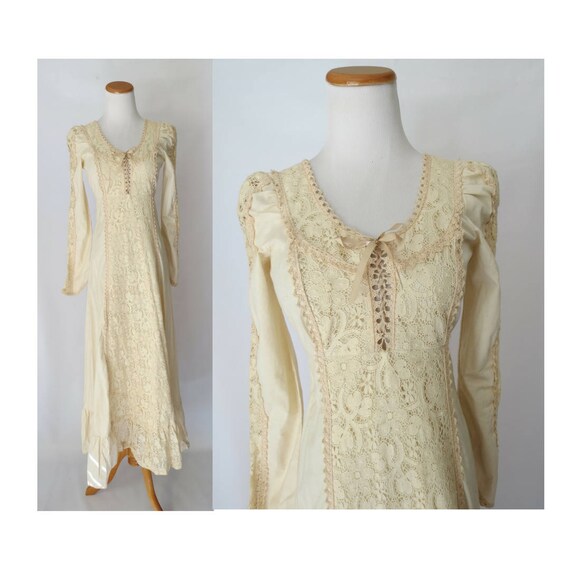 Gunne Sax Dress Vintage 70s Wedding Gown Etsy