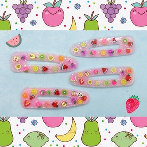 Fruit Hair Clip Cute Summer Fruity Pastel Barrette