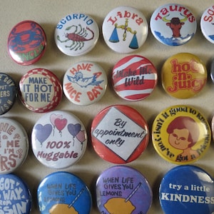 Pin Back Signs Vintage Style Pinback Buttons - Reproduction Retro Button Pins - Etsy