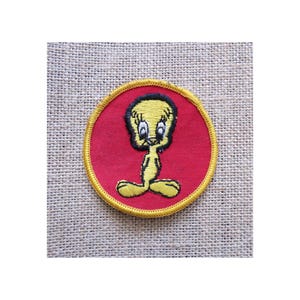 Vintage Tweety Bird Patch - Embroidered Sew On Retro Patches