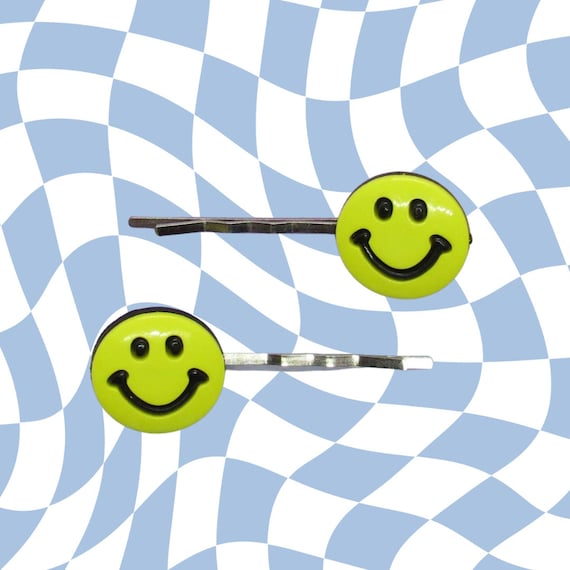 Smiley Checkered Hair Clip Smiley Checkered Hair Clip