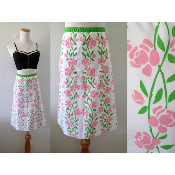 70s flower skirt sales