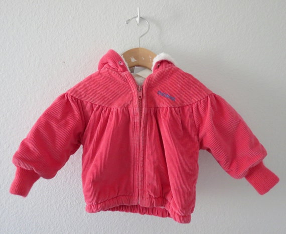 Vintage Oshkosh Jacket - Sherpa Lined - Pink Cord… - image 2