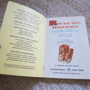Rocks and Minerals Golden Guide Vintage Paperback Field Book Rock & Gem Identification image 2