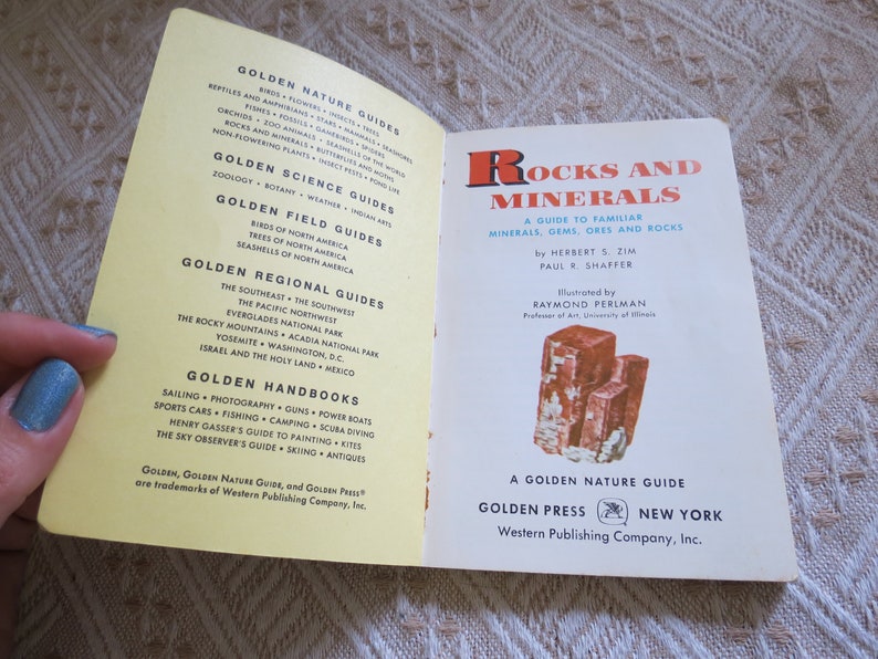 Rocks and Minerals Golden Guide Vintage Paperback Field Book Rock & Gem Identification image 2