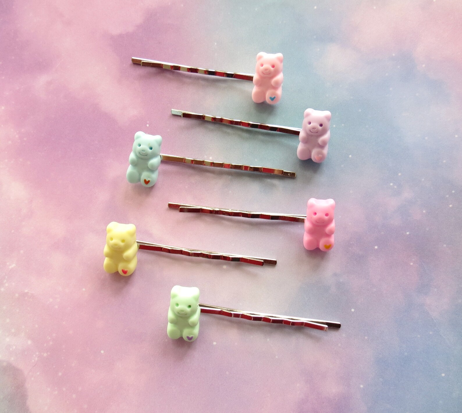 Gummy Bear Hair Clips Kawaii Candy Barrettes Etsy
