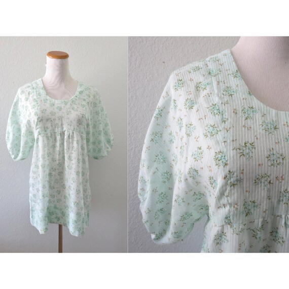 Vintage 70s pastel peasant blouse Gem