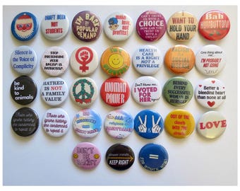 Vintage Style Pinback Buttons - 60s 70s 80s Misc. Novelty Vintage Style Pinback Buttons - 60s 70s 80s Misc. Novelty