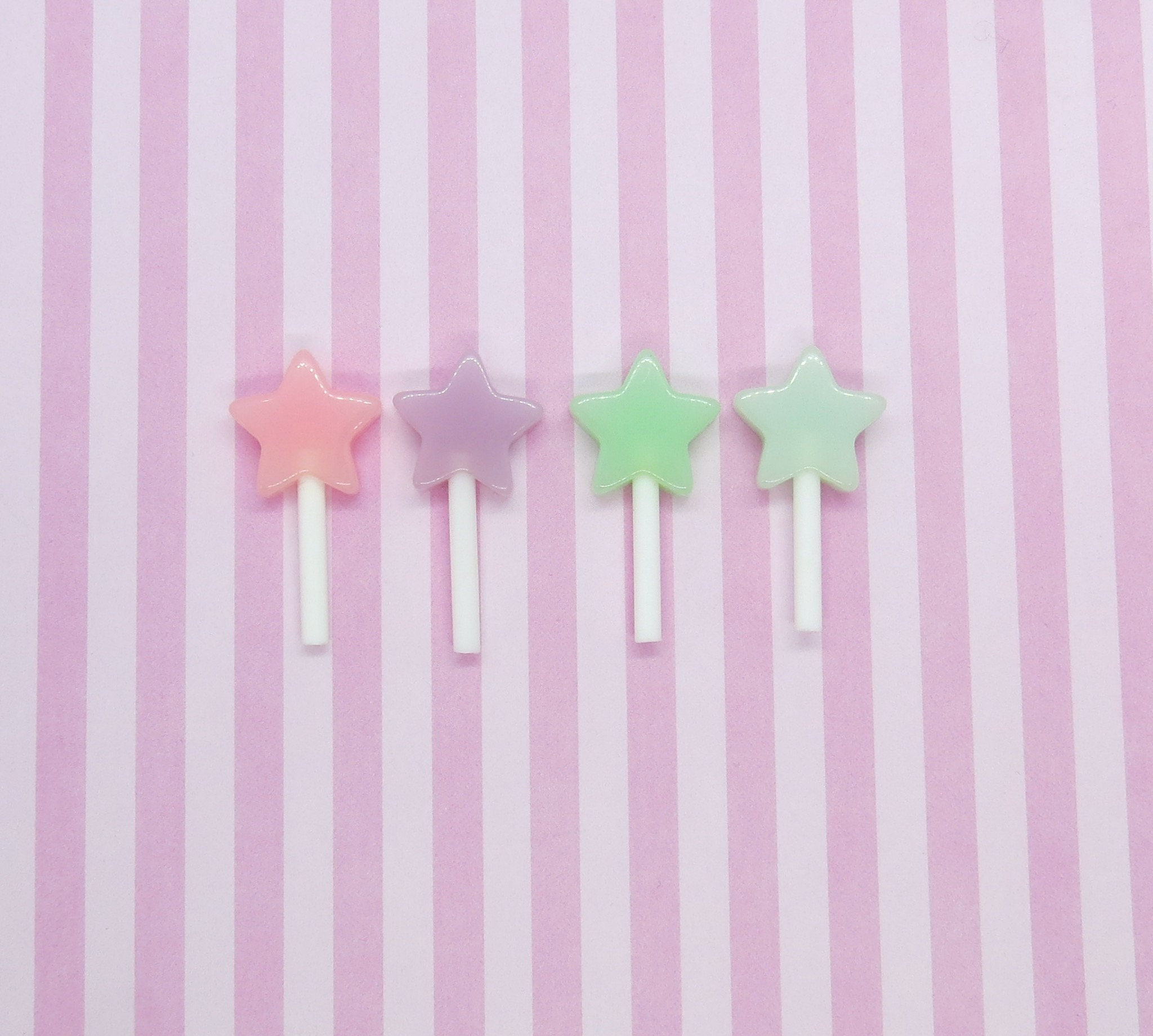 Lollipop Hair Clip - Cute Kawaii Pastel Star Sucker Candy Barrette Bobby Pin