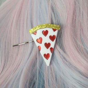 Pizza Hair Clip Cute Food Barrette Laser Cut Acrylic