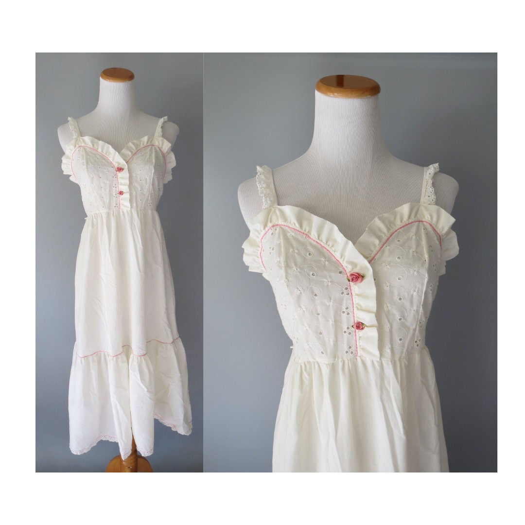 white eyelet sundress