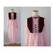 Velvet Maxi Dress 70s Hippie Gown Cottagecore