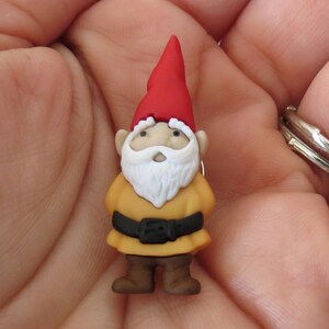Garden Gnome Pin - Mini Brooch Pinback yellow gnome