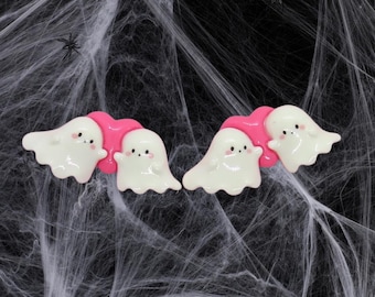 Ghosts & Heart Hair Clip - Cute Goth Barrettes