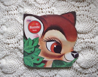 The Bambi Book - A Golden Shape Book - 1966 Walt Disney Children's Storybook