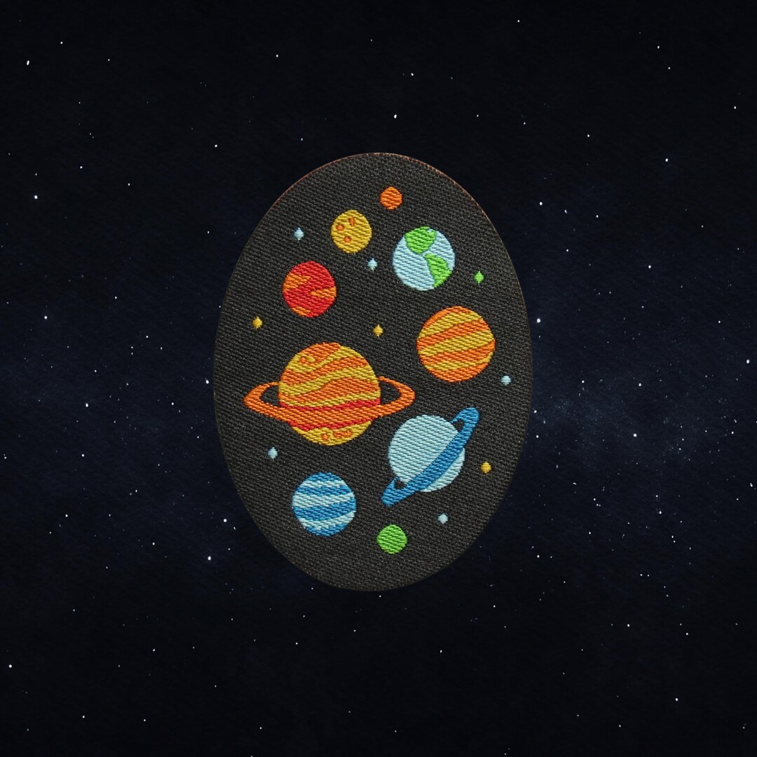 Solar System Patch - Space Planets Embroidered Iron On - Etsy