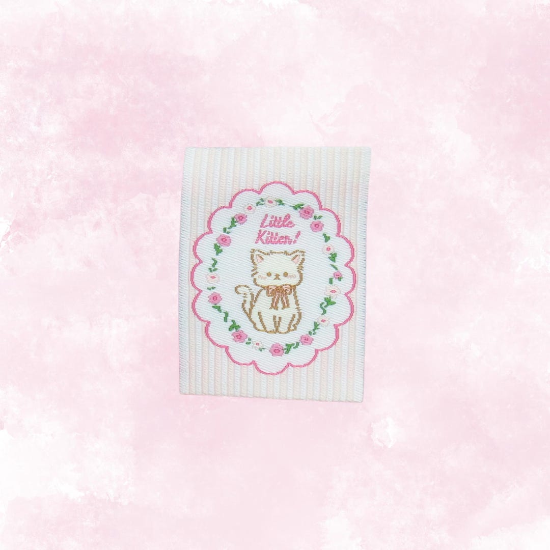 Pink Patch Kitten Kitten Patch - Pink Kawaii Cat SEW ON Embroidered Patches - Etsy