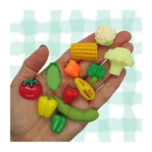 Vegetable Hair Clips Veggie Salad Vegetarian Barrettes
