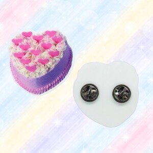 Kawaii Cake Pin Pastel Colors Yummy Sweet Dessert Brooch