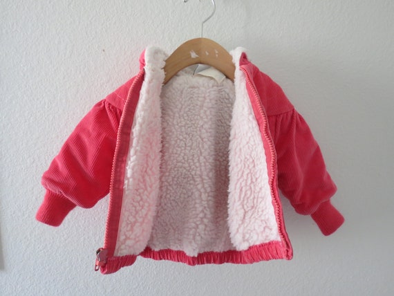 Vintage Oshkosh Jacket - Sherpa Lined - Pink Cord… - image 3