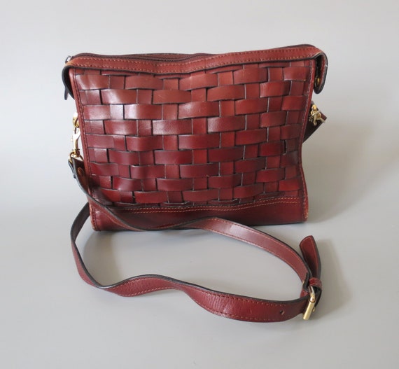 woven leather crossbody