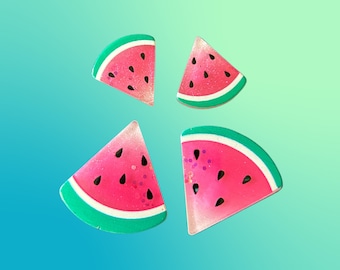 Watermelon Hair Clips - Pink Summer Fruit Barrettes