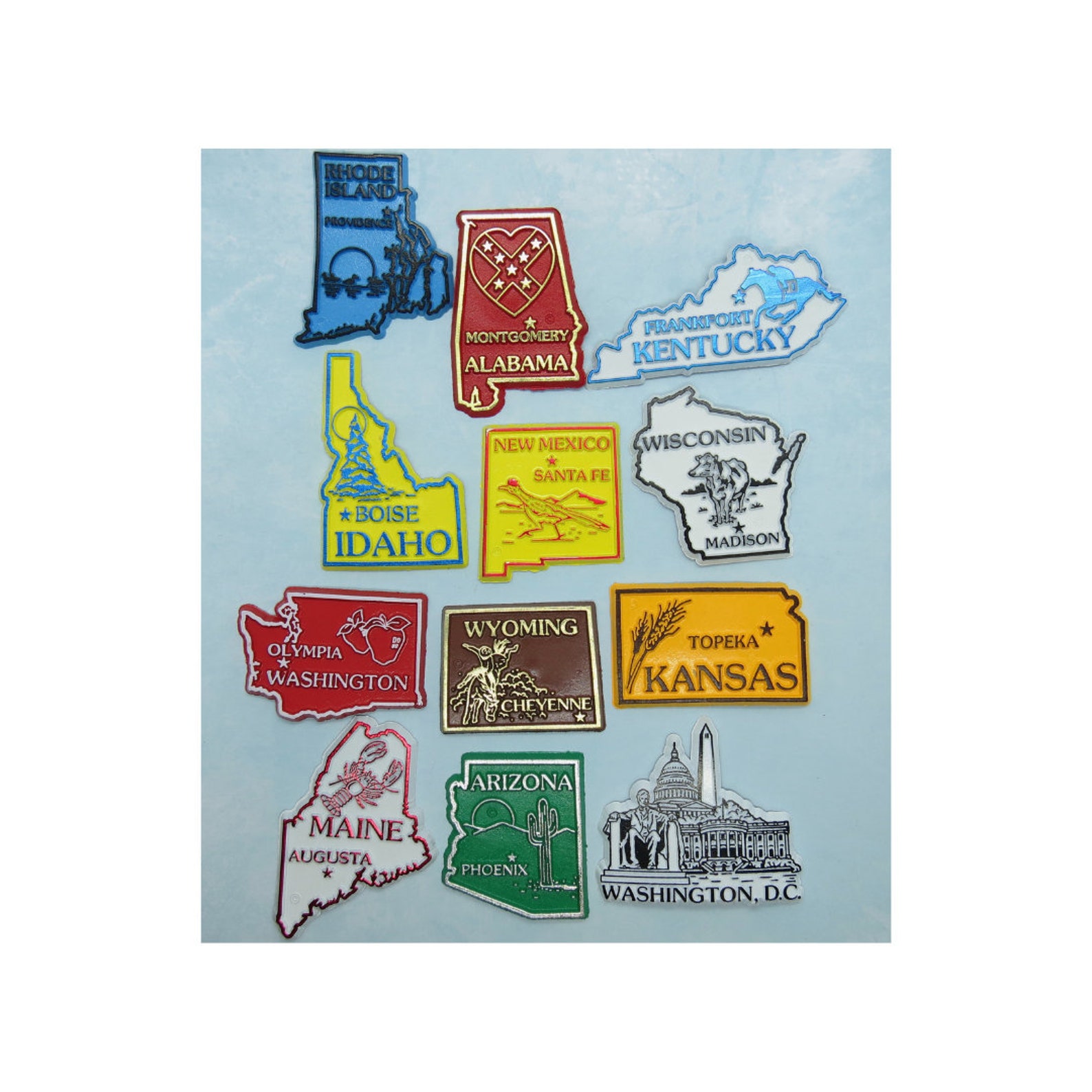 State Vintage Souvenir Fridge Etsy