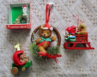 Vintage Christmas Ornaments - You Choose One - Retro Holiday Ornament - Crafting Decorations Home Decor