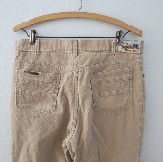 Vintage Levis Corduroy Pants Beige Flare Leg Pant - image 9