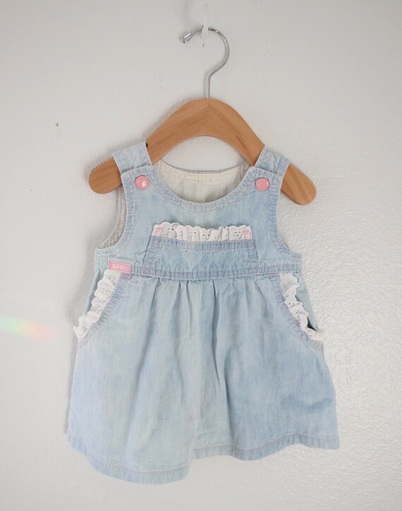 Vintage Girls Dress - Lee Denim Toddler Sundress … - image 2