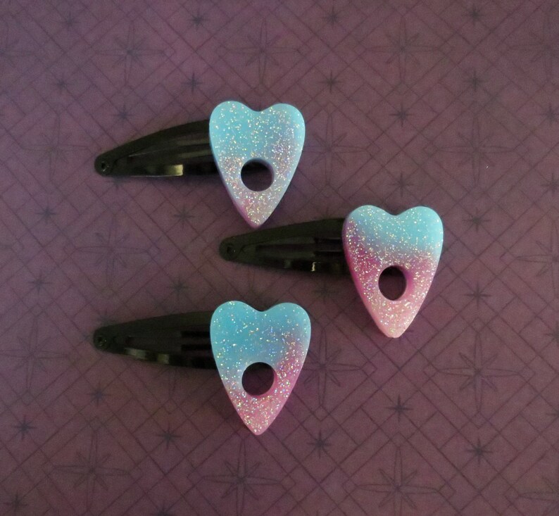 Pastel Goth Hair Clips Planchette Barrettes Etsy