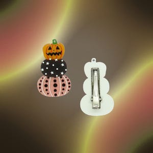 Halloween Hair Clip - Jack-o-Lantern Cute Pumpkins Barrette