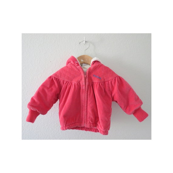 Vintage Oshkosh Jacket - Sherpa Lined - Pink Cord… - image 1